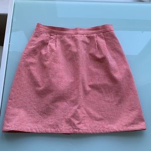 VINTAGE red checked miniskirt